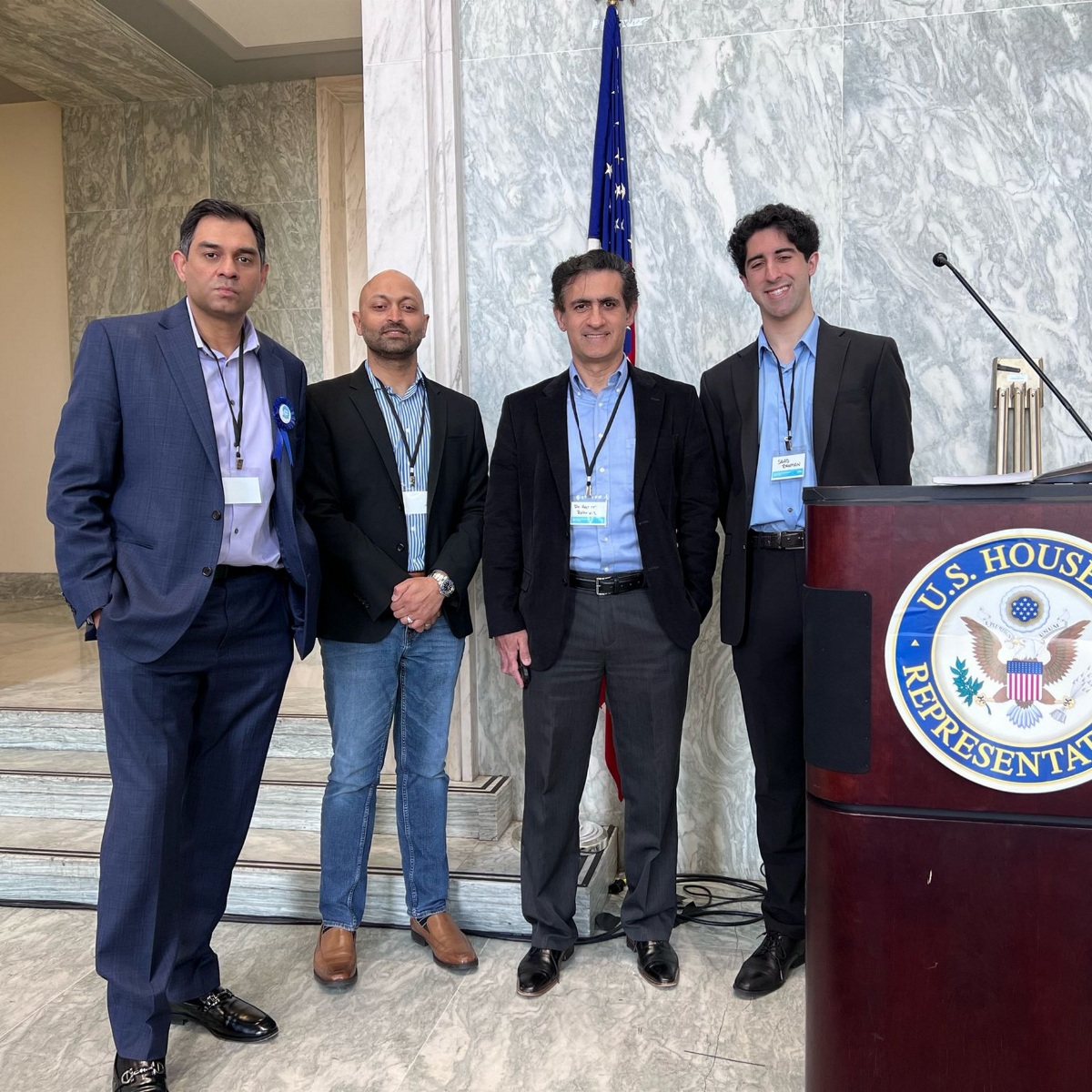 Ophthalytics team at the U.S. House of Representatives showcasing AI-assisted eye screening